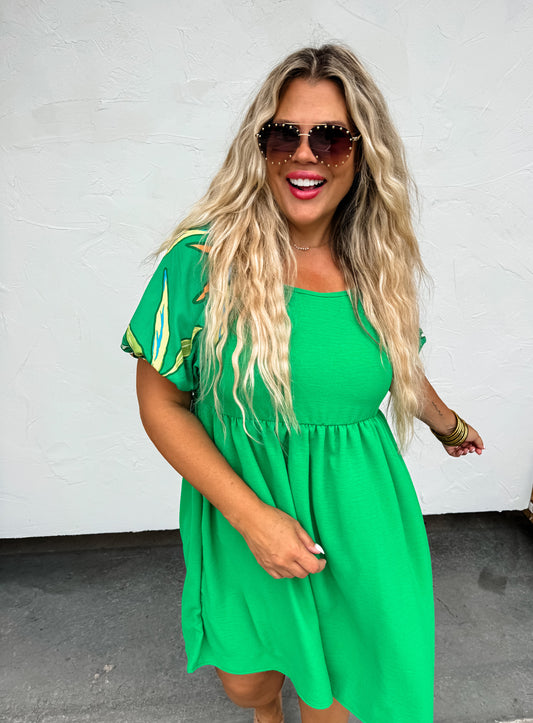 S/M ONLY Italian Summer Dress in green