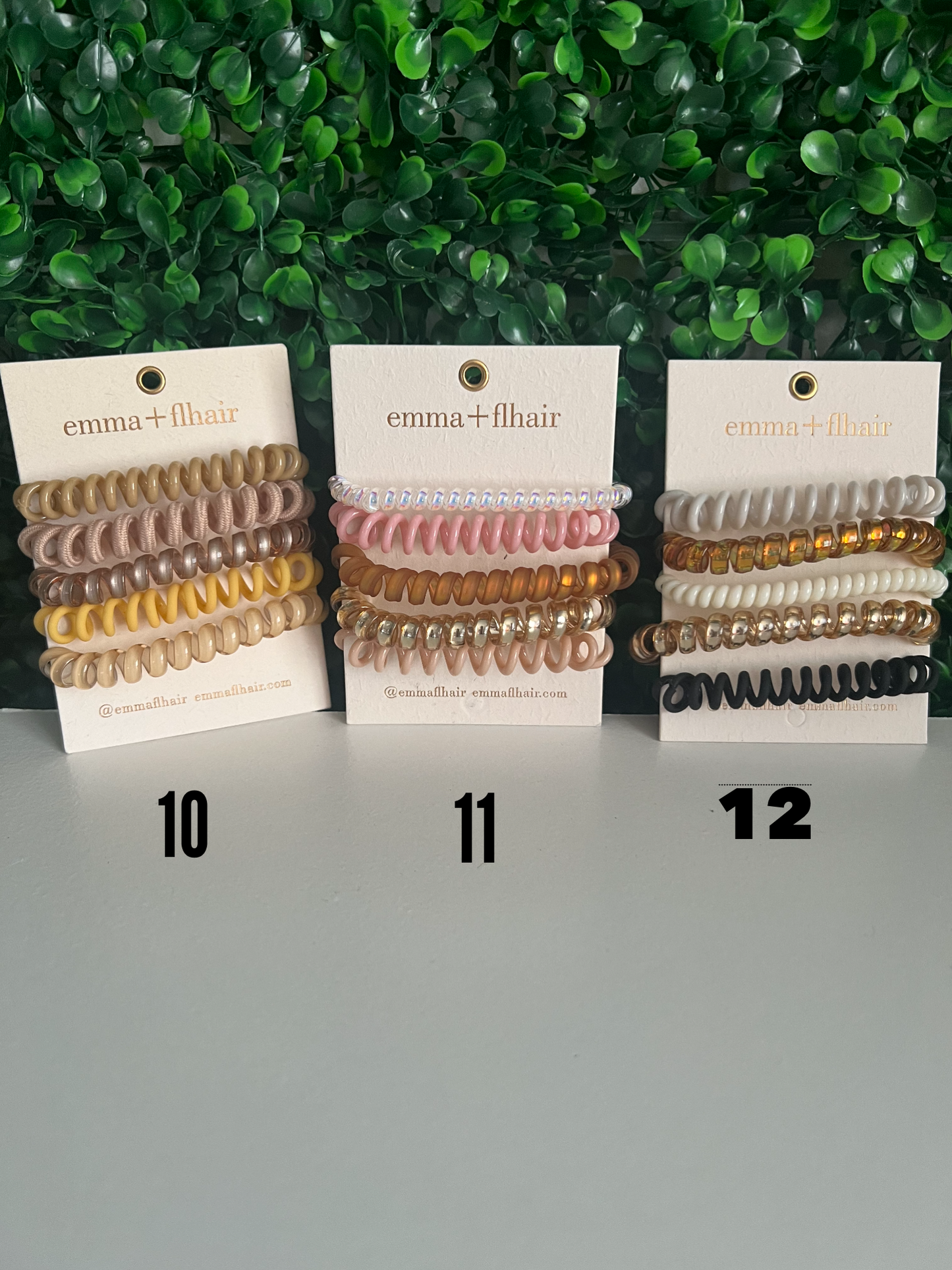 5 Pack Assorted Coil Hair Tie Set