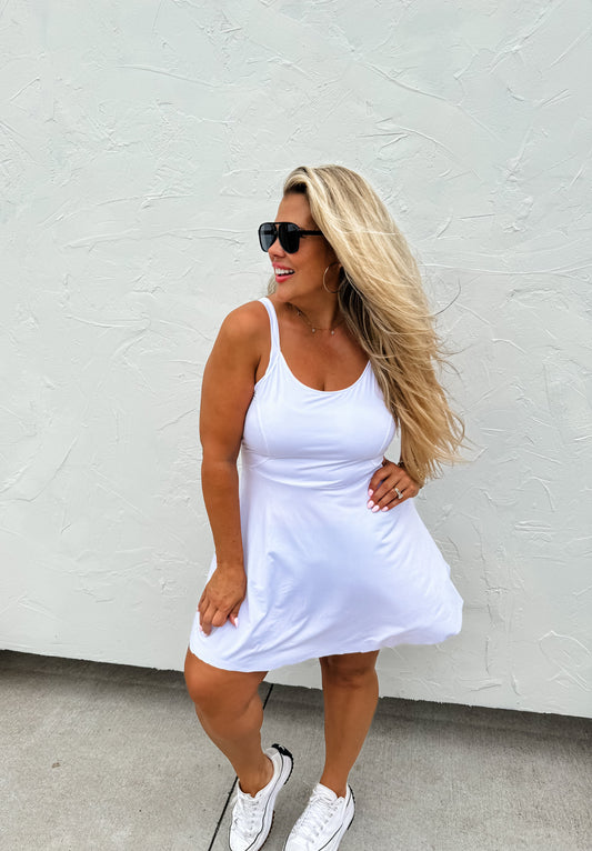 S/M ONLY Swing of Things Skort Dress in white