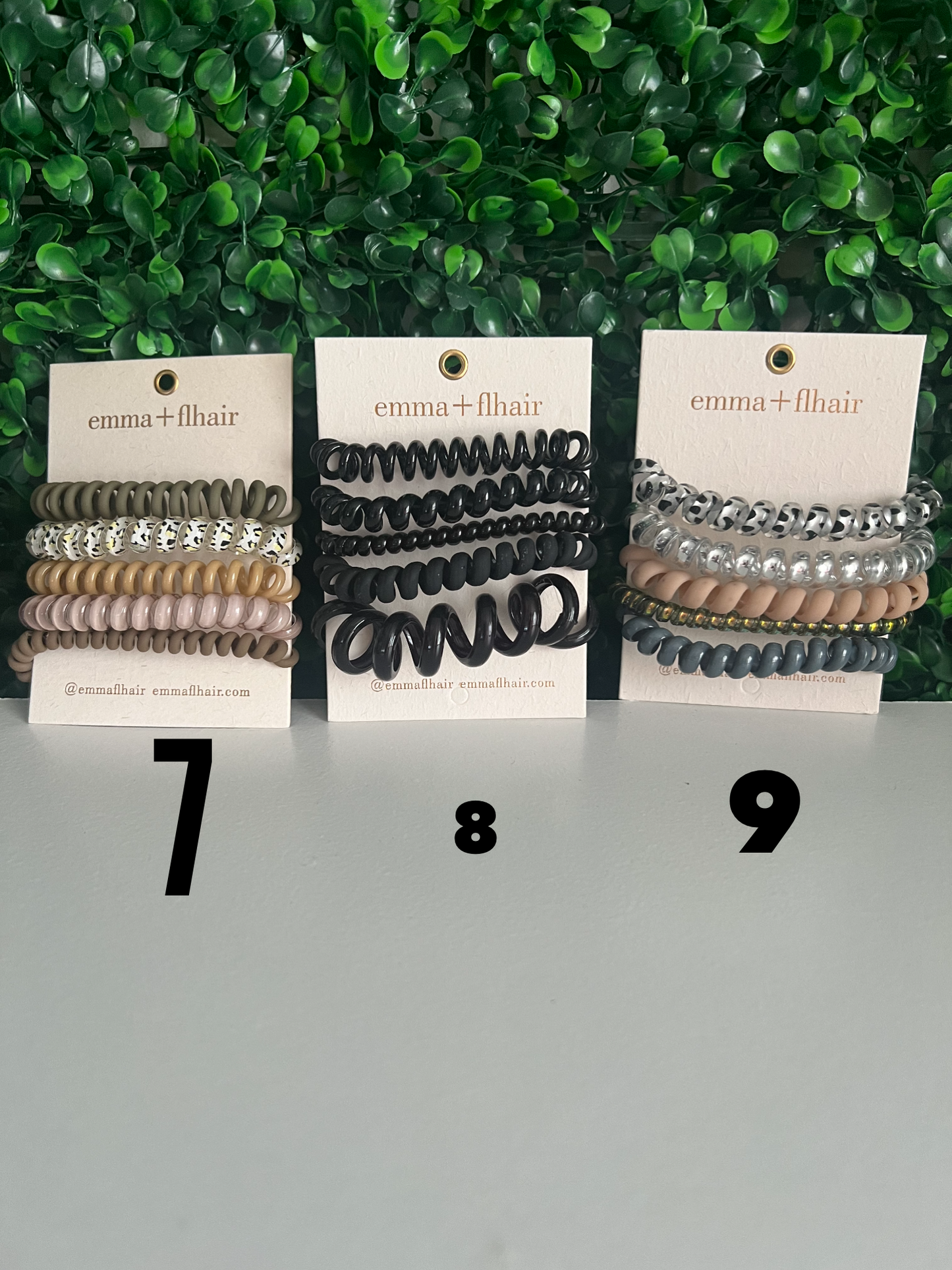 5 Pack Assorted Coil Hair Tie Set