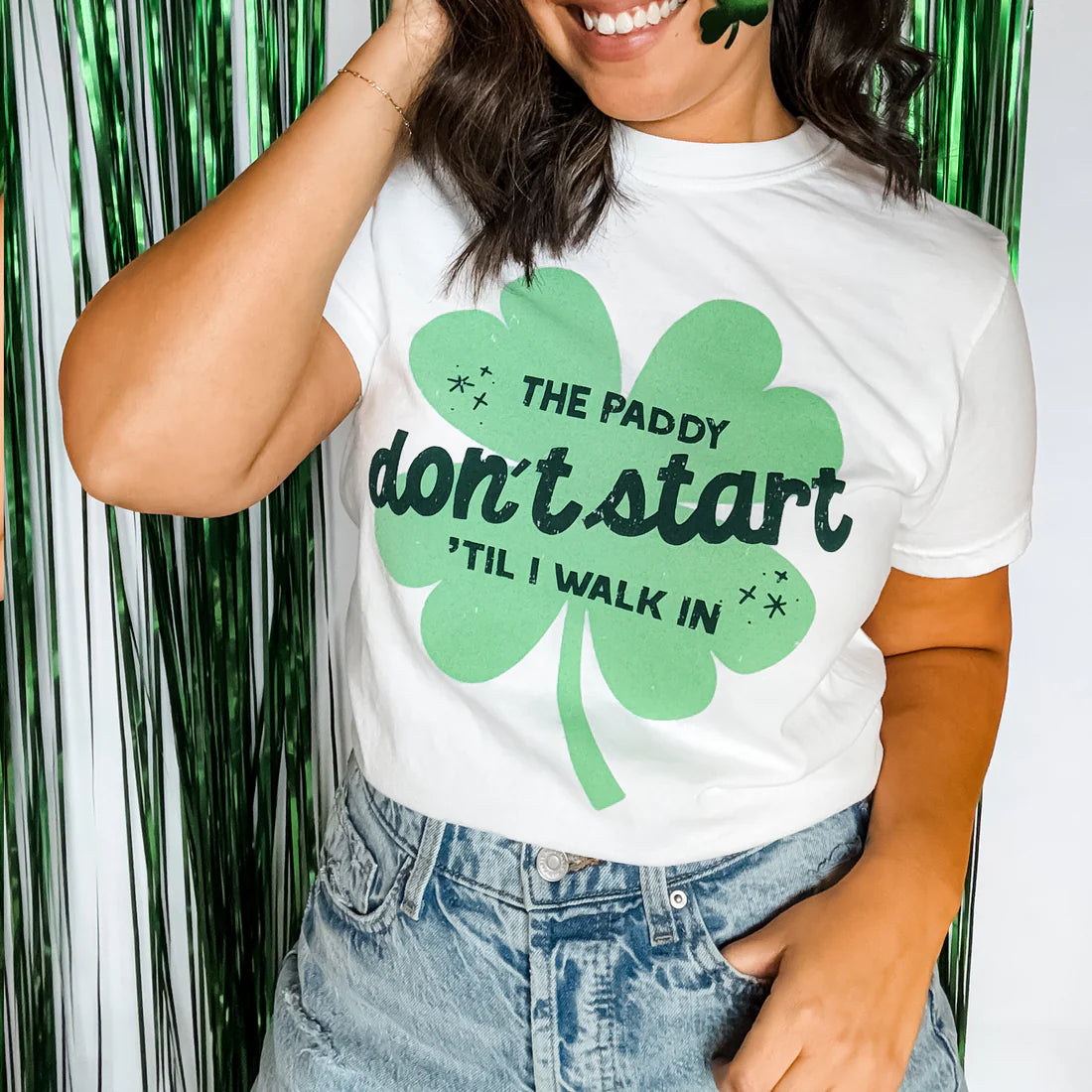 PRE-ORDER The Paddy Don't Start Till Graphic Tee in white