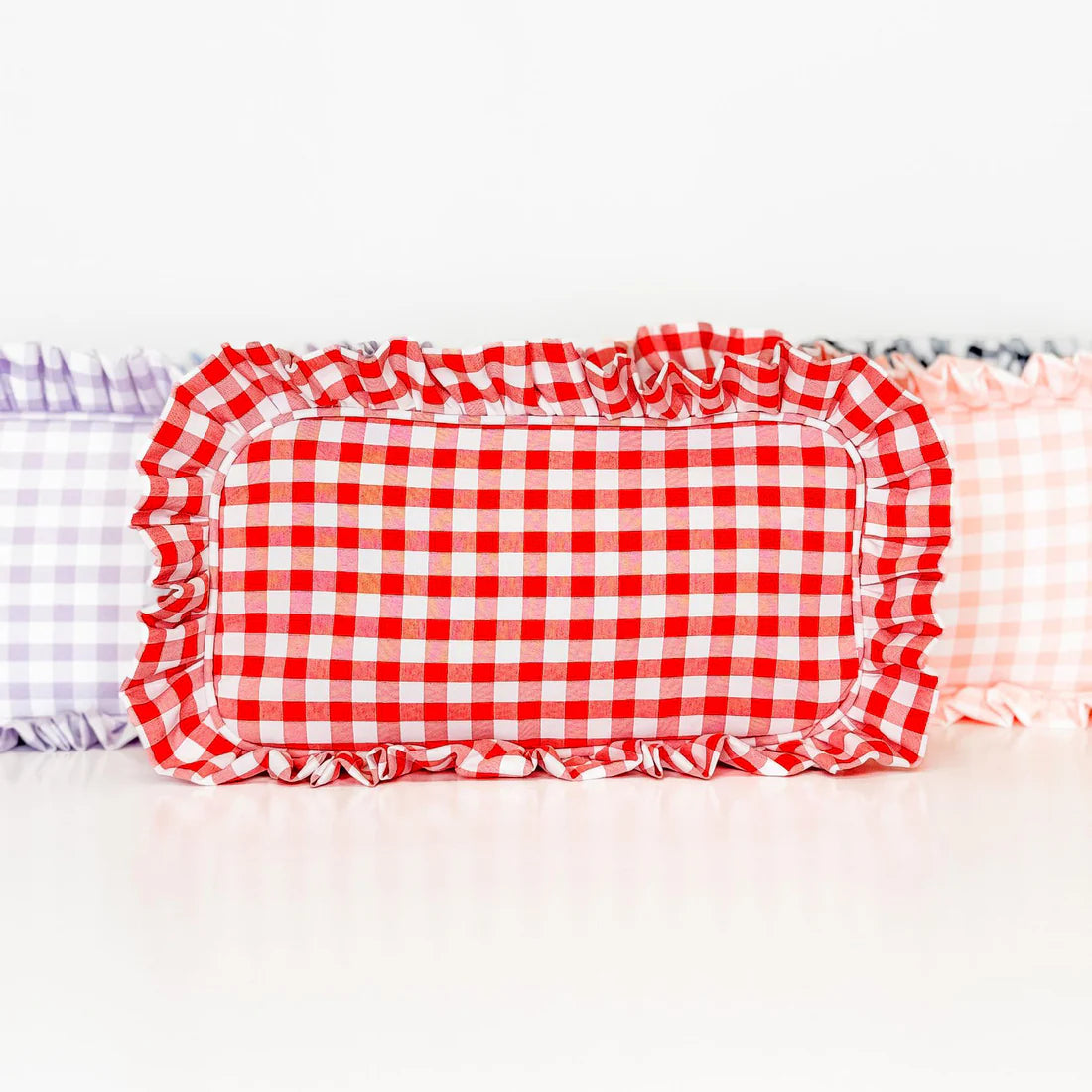 Gingham Frilly Bags - multiple colors