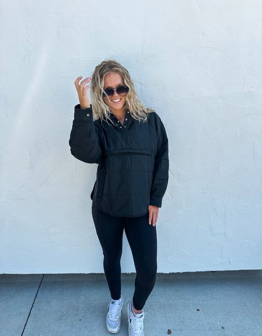 S/M ONLY Peyton Puffer Jacket in Black