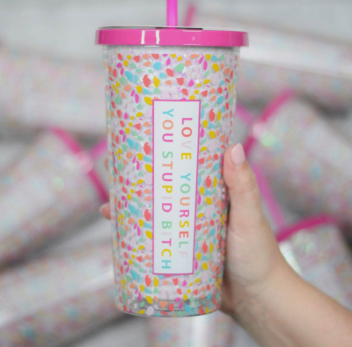 Love Yourself Tumbler w/straw