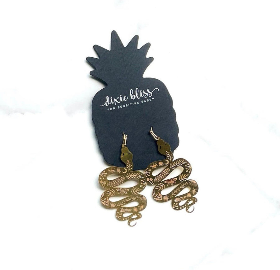 Engraved Python - Dixie Bliss - Dangle Earring