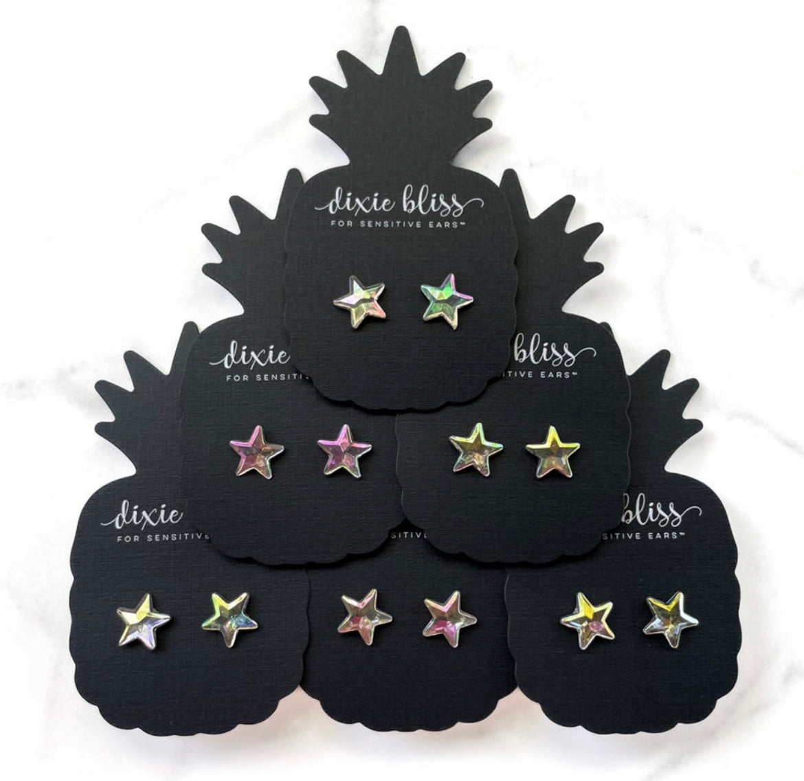 Devoted Stars in Stargazer Silver - Dixie Bliss - Single Stud Earrings