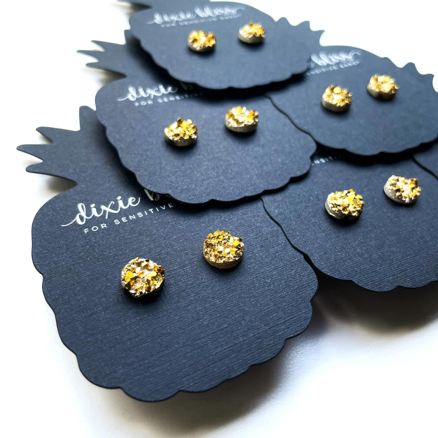 Minis in Gold - Dixie Bliss - Single Stud Earrings