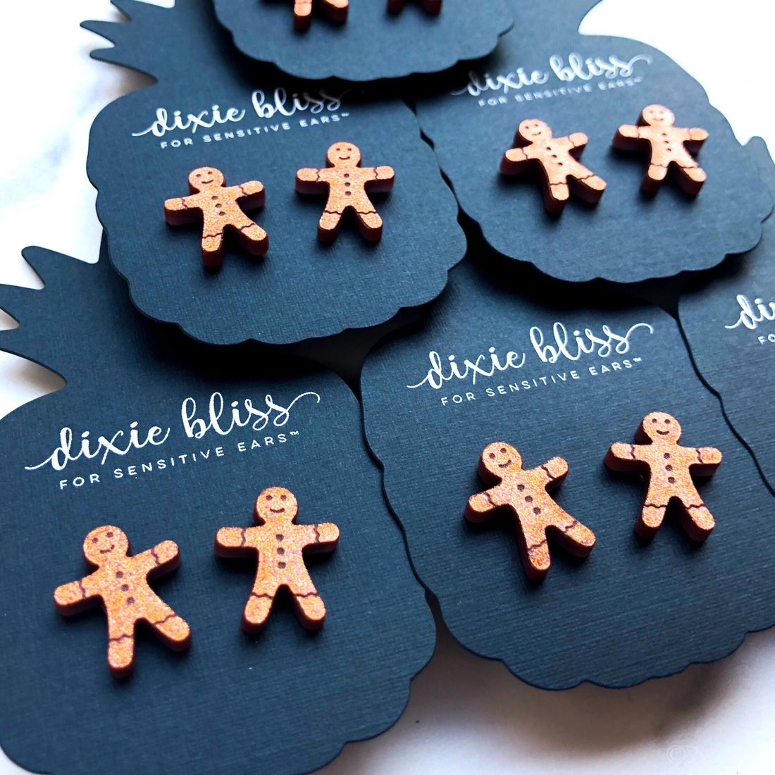 Gingerbread Men - Dixie Bliss - Single Stud Earrings