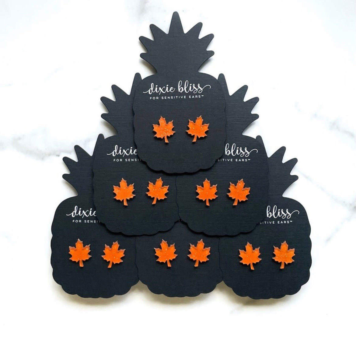 Maple Leaves in Spiced Cider - Dixie Bliss - Single Stud Earrings