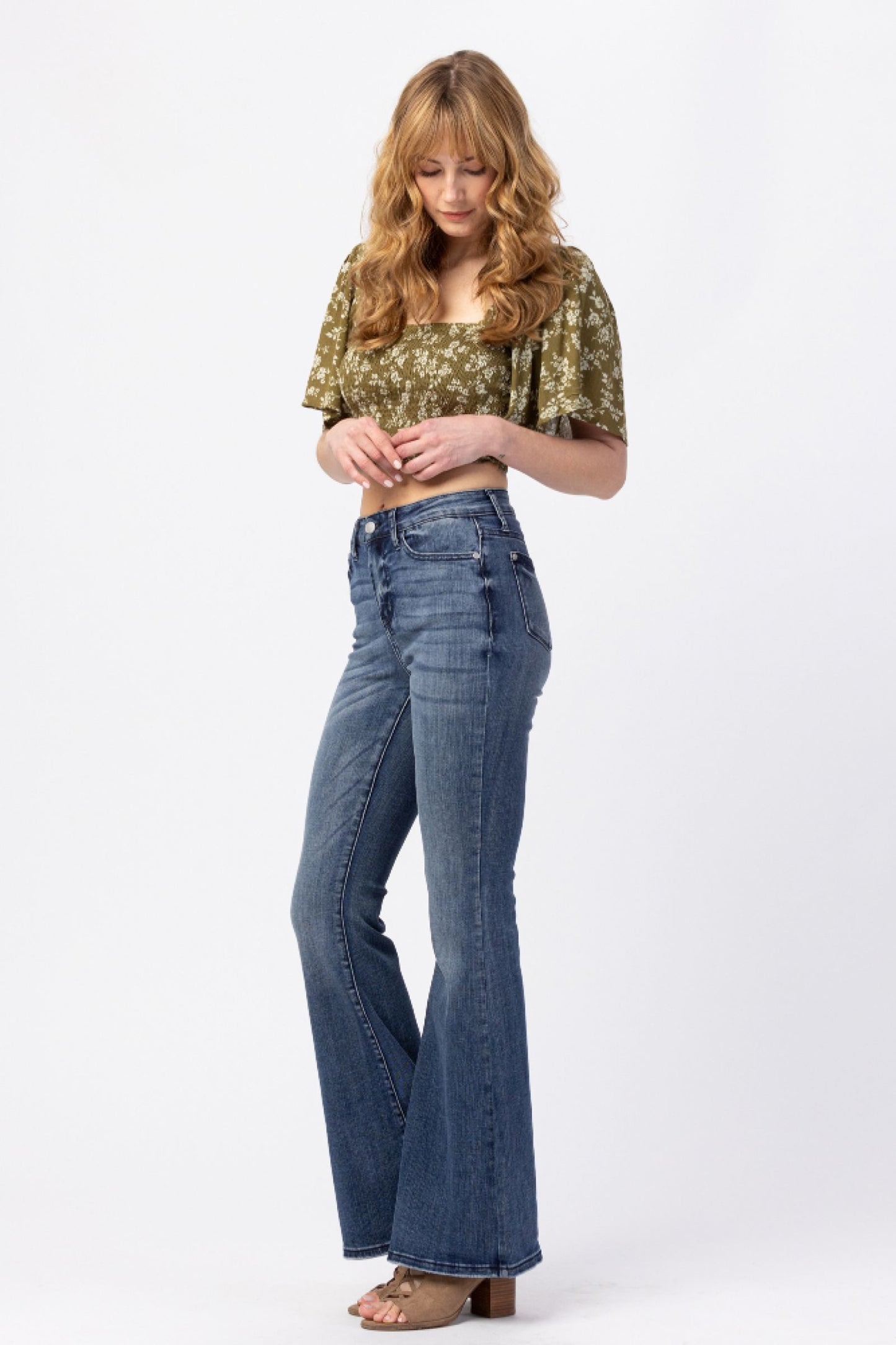 Let's Kick It Trouser Flare Judy Blue Jeans