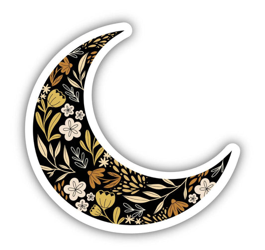 Floral Moon Sticker