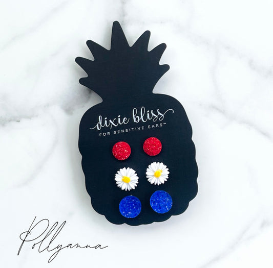 Pollyanna - Dixie Bliss - Trio Stud Earring Set