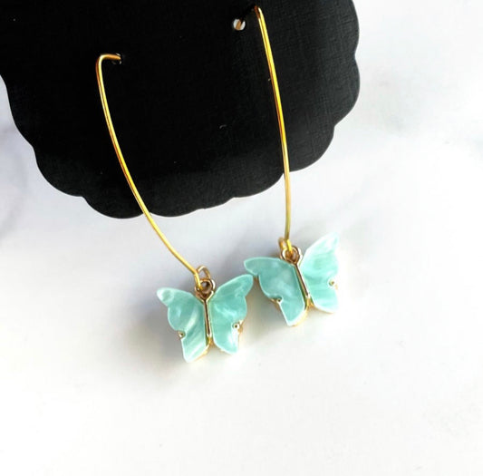 Butterfly Moments in Stream Blue - Dixie Bliss - Dangle Earring