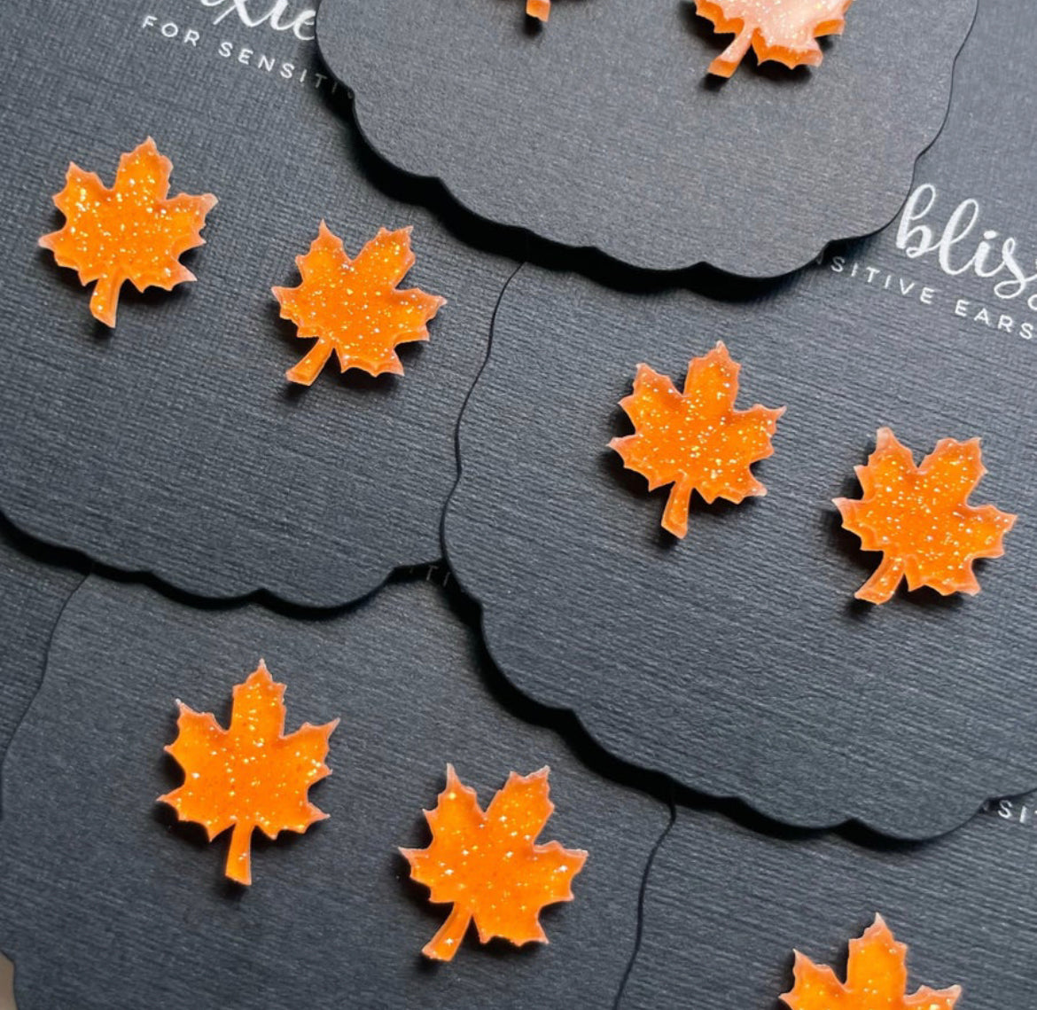 Maple Leaves in Spiced Cider - Dixie Bliss - Single Stud Earrings