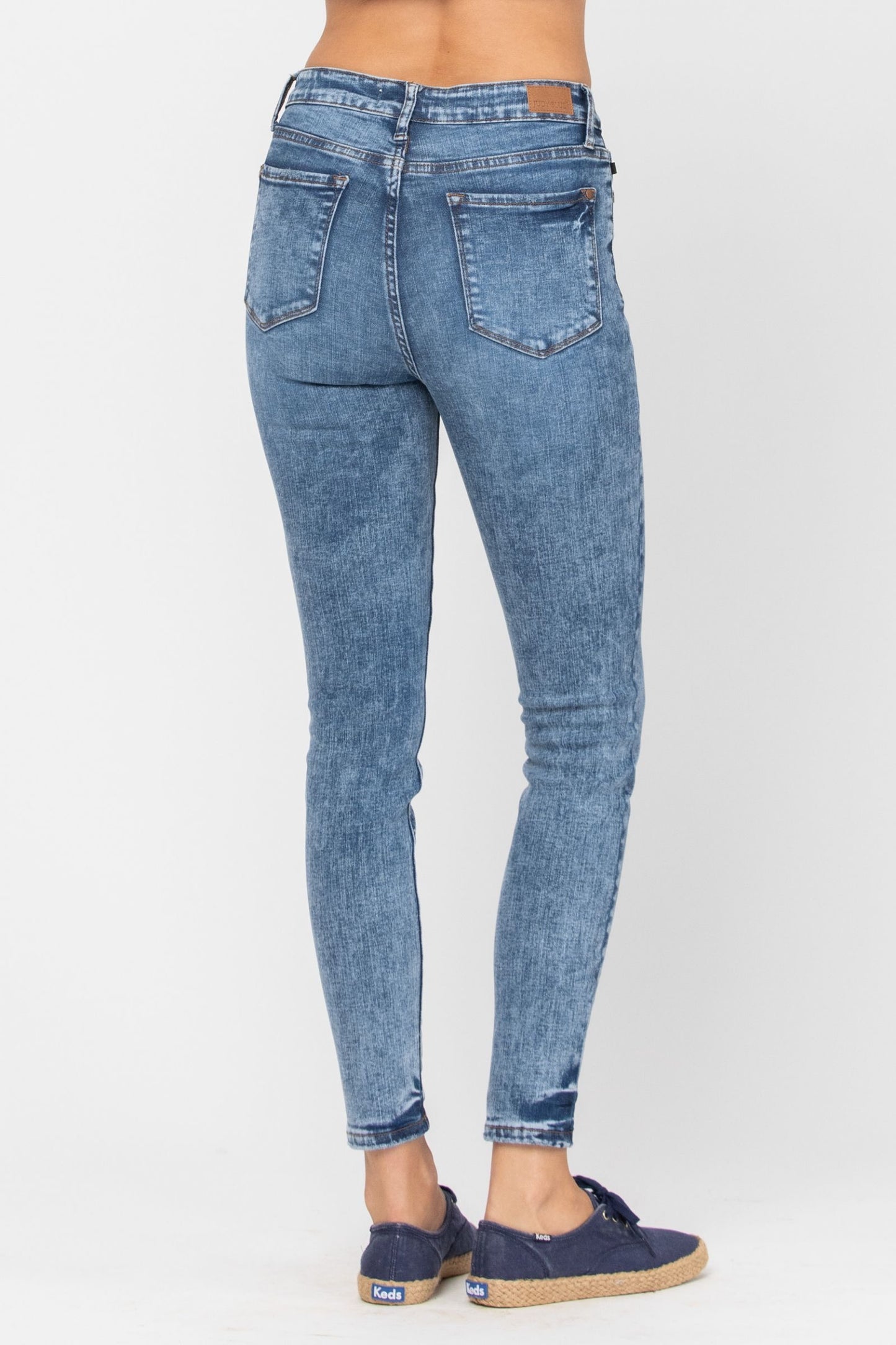 1 & 3 ONLY Judy Blue: Acid Wash Skinny Jeans