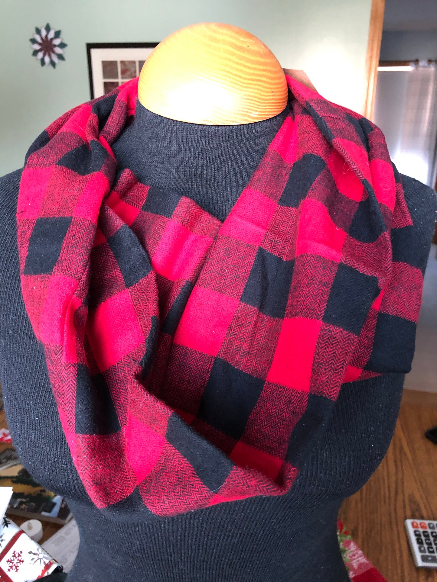 Buffalo Check Flannel Infinity Scarves