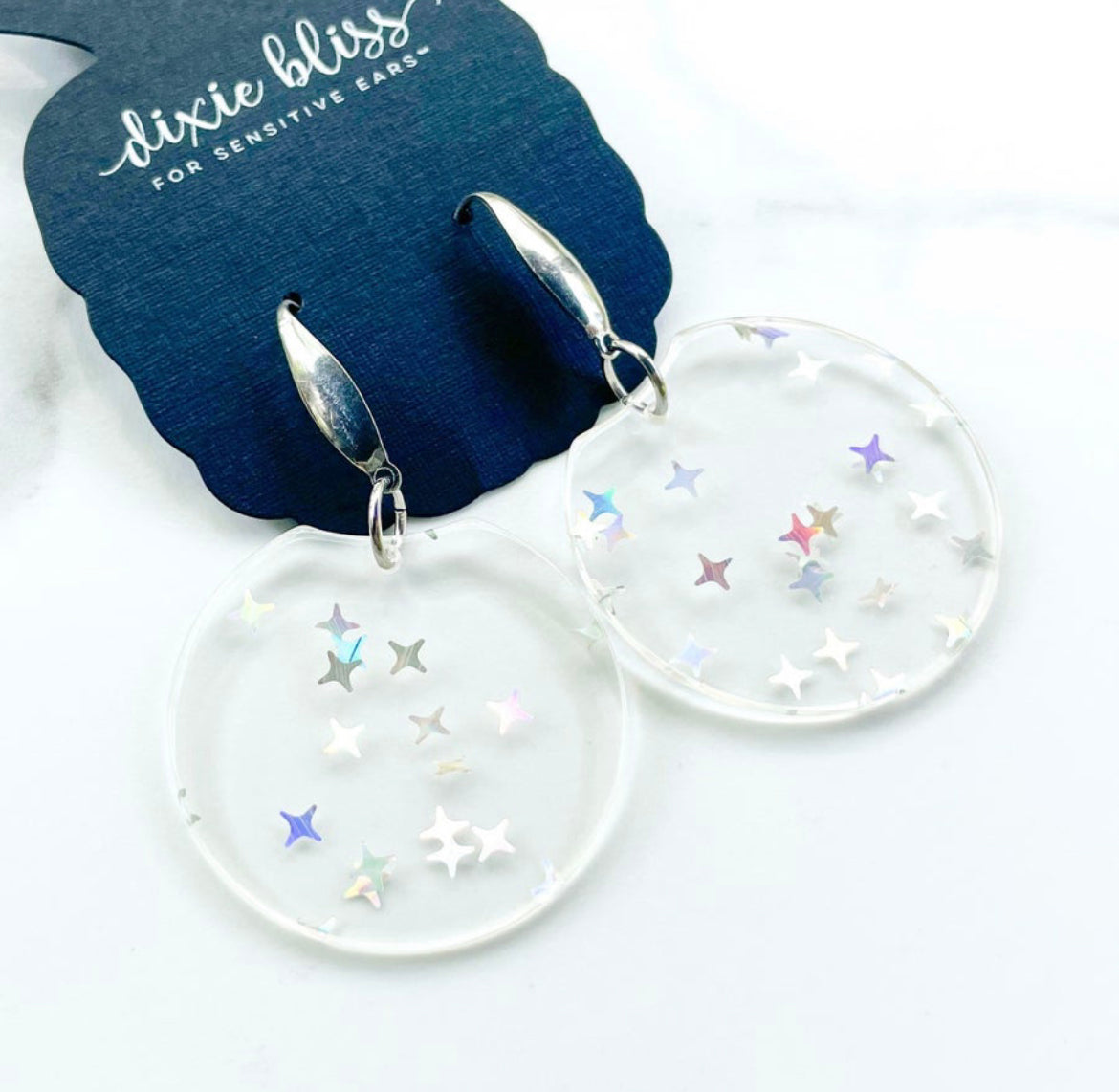 Myrtle in Silver Starburst - Dixie Bliss - Dangle Earring